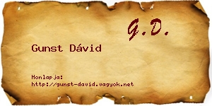 Gunst Dávid névjegykártya